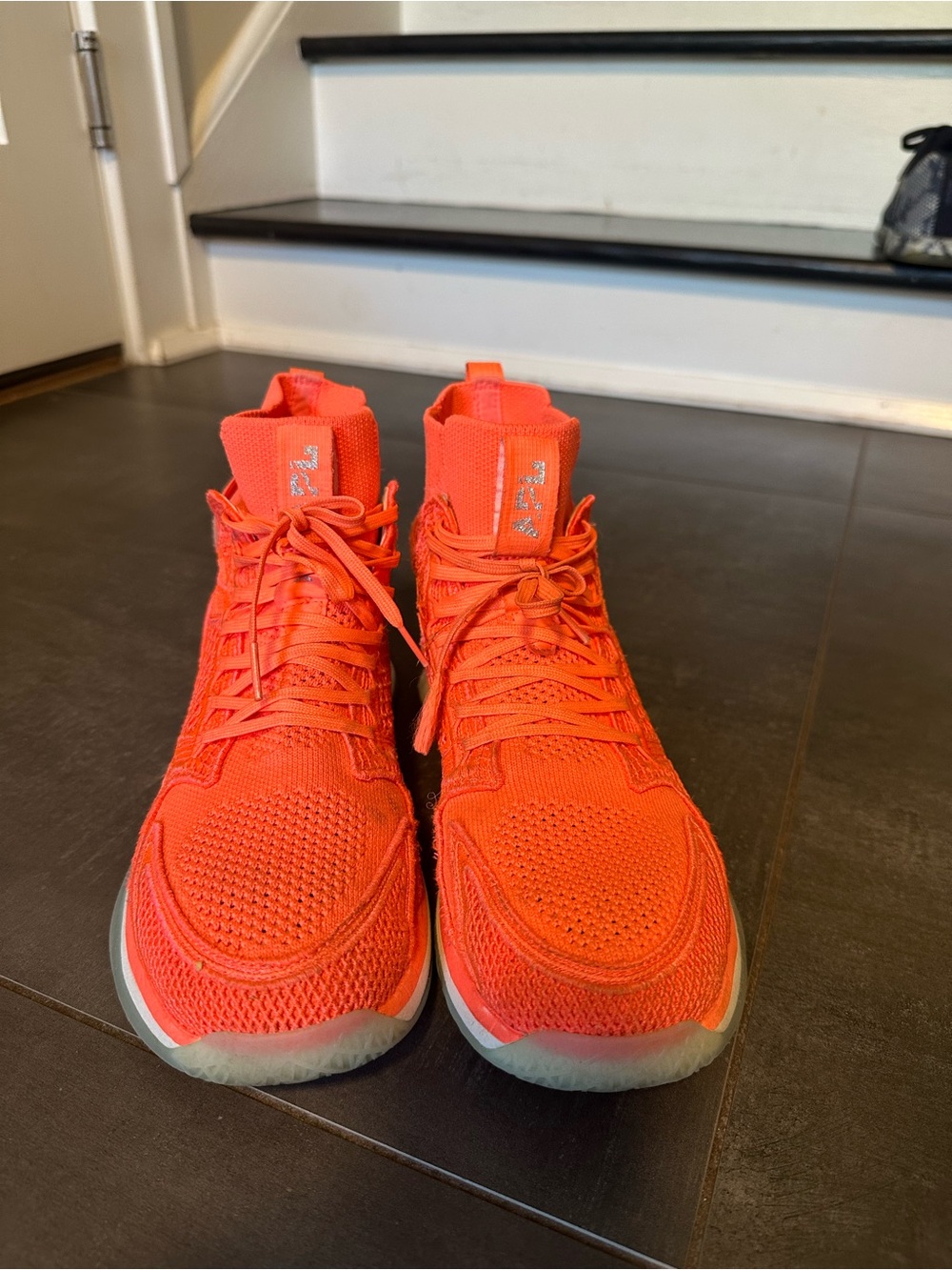 APL Men’s High-Top Sneakers in Bright Orange